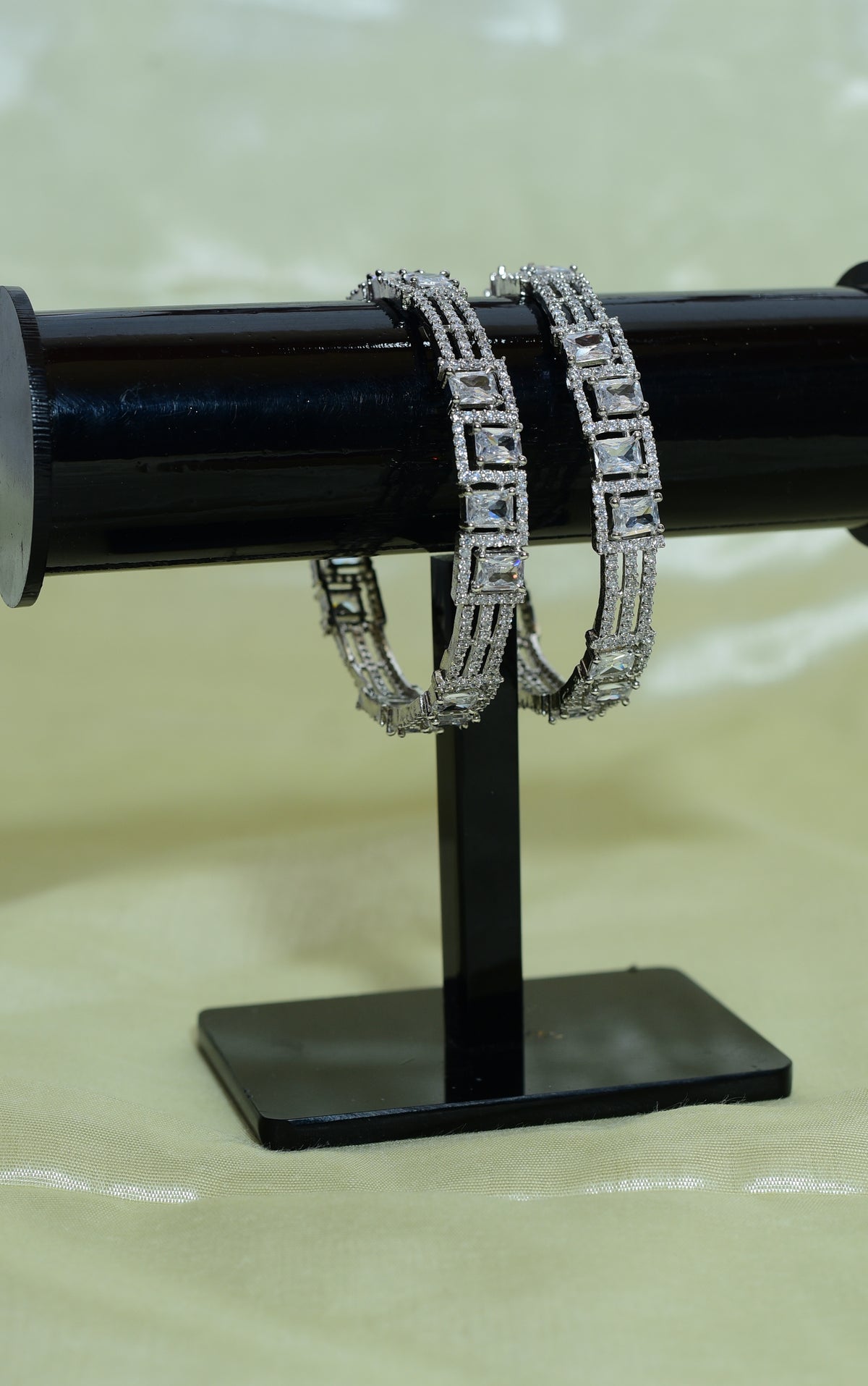 Shubharambh Zircon bangles with AD stones