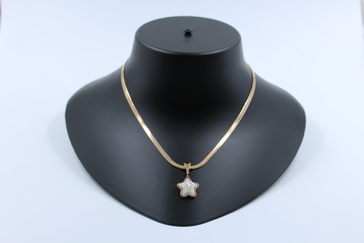 Shubharambh Gold Plated Star Shaped Pendant